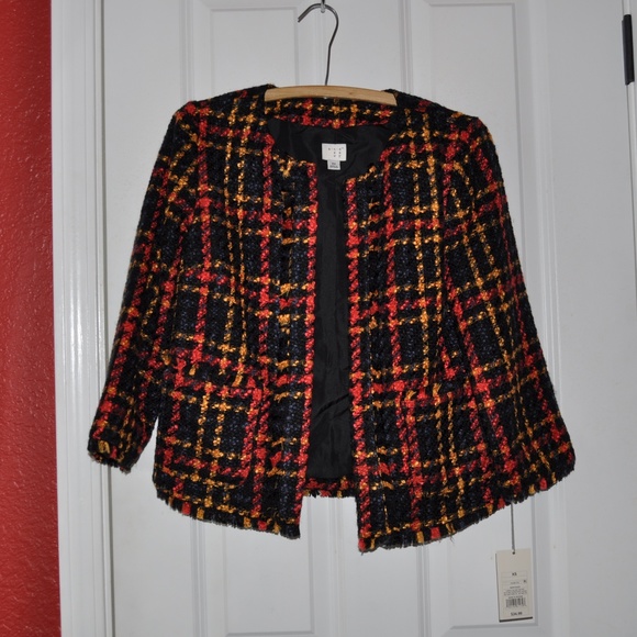 NEW A New Day Cropped Tweed Jacket Blazer NWOT C6 - Picture 4 of 7